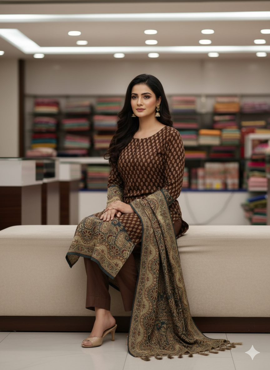 Silakaari Zaina Woven Ethnic Suit Banarasi Unstitched Dress Material