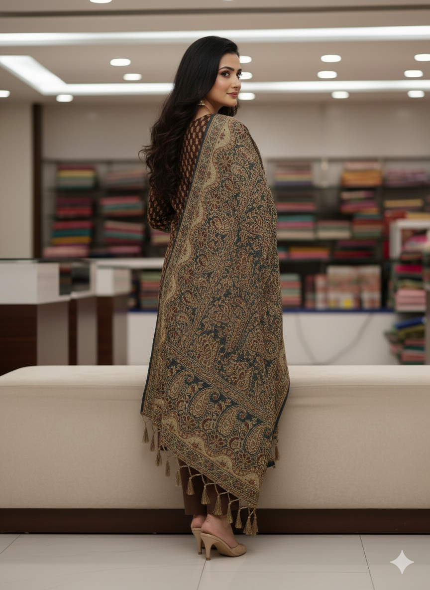 Silakaari Zaina Woven Ethnic Suit Banarasi Unstitched Dress Material