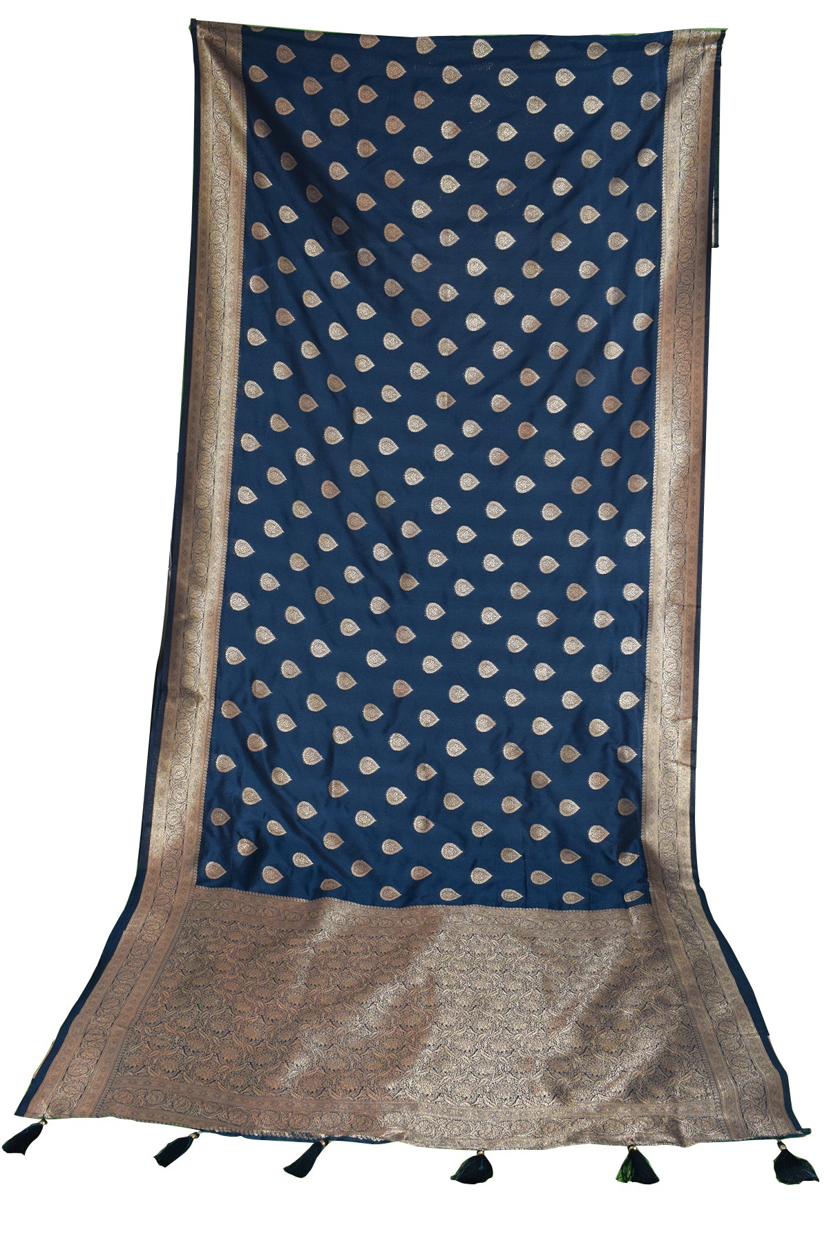 Silakaari Women's Heavy Zari Lacy Border Fancy Banarasi Saree