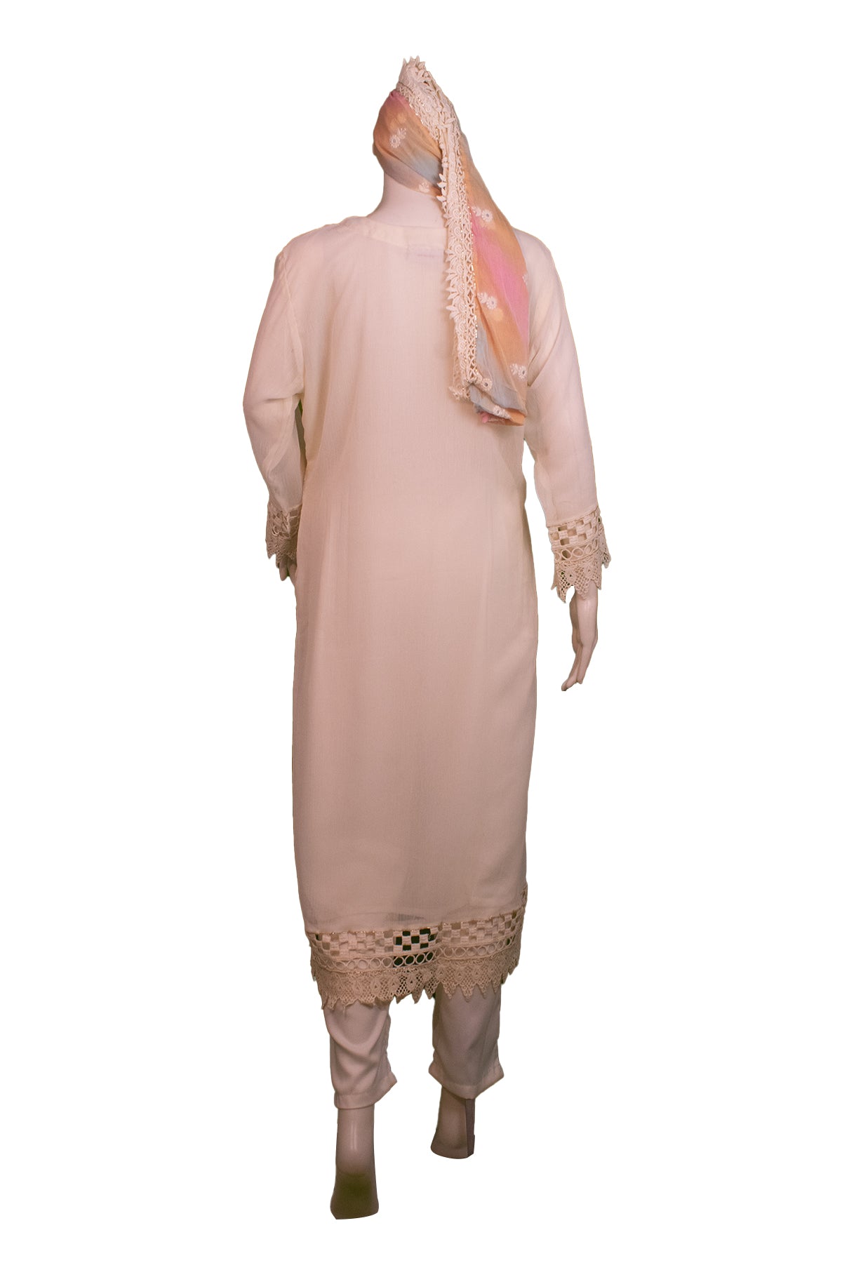 Silakaari Women's Pure Georgette Fancy Latkan Gota Sequin Readymade Dress