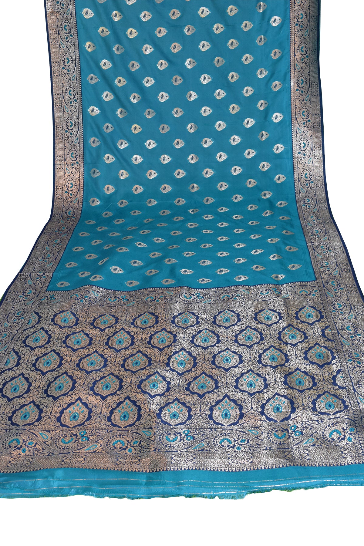 Silakaari Women's Heavy Zari Lacy Border Fancy Banarasi Saree