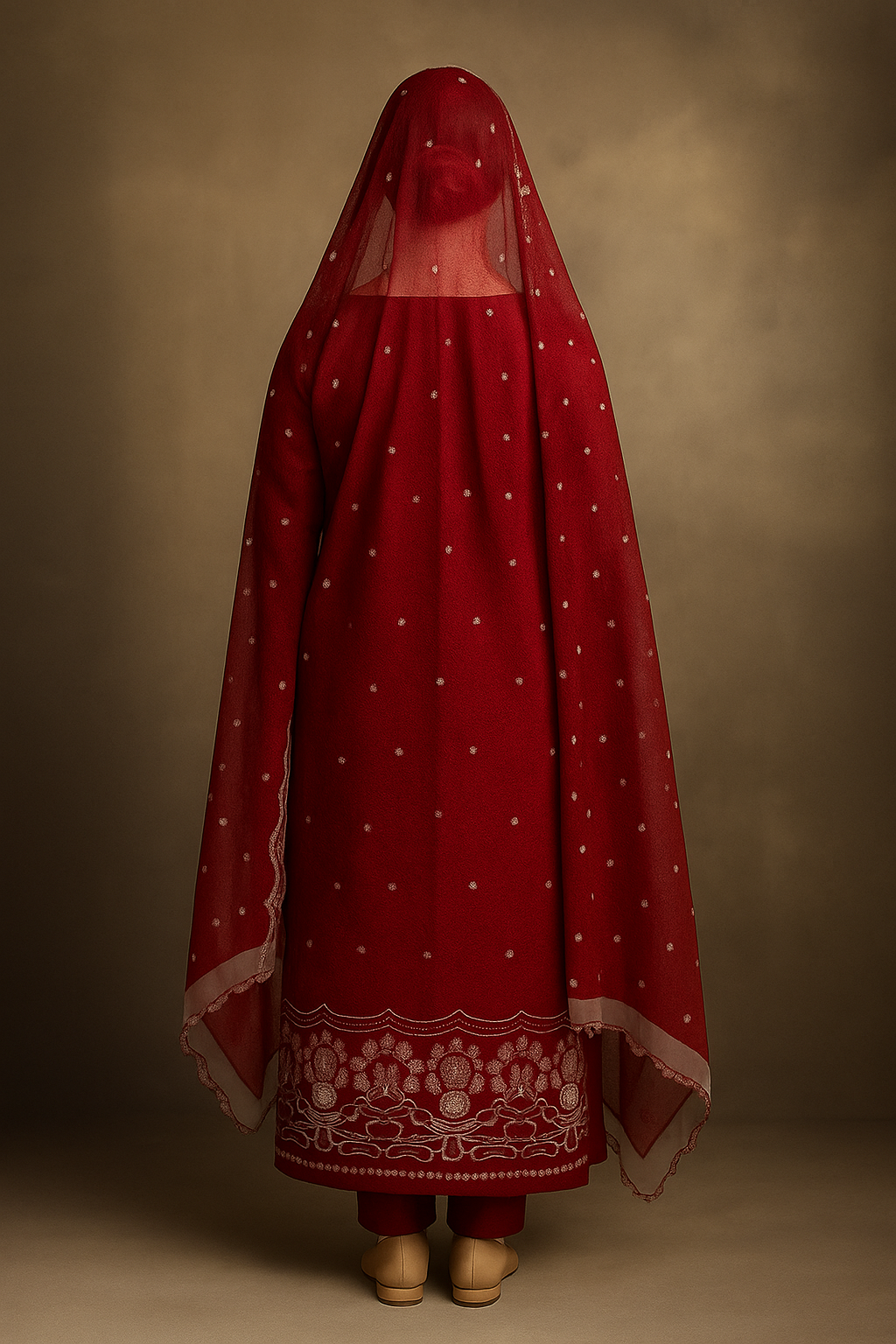 Silakaari Shehzadi Maroon-White Pure Lawn Organza Premium Unstitched Suits