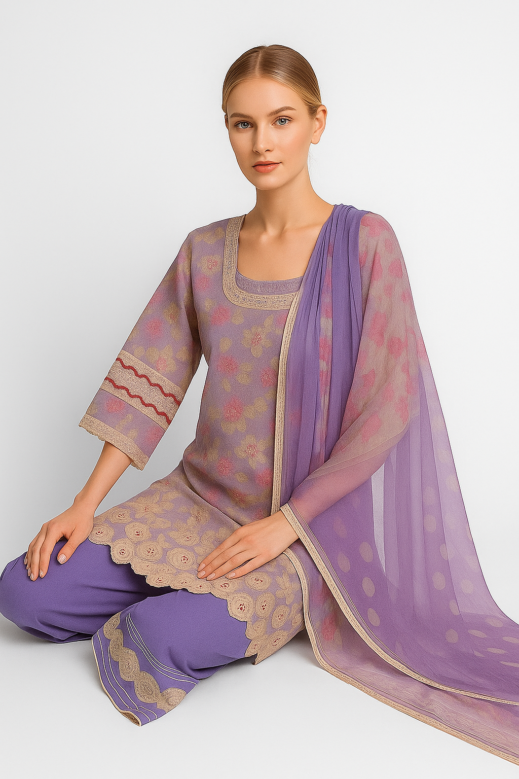 Silakaari Gumaan Pure Lawn Lalick Superior Organza Patch Work Embroidery Pakistani Ready-Made Dress