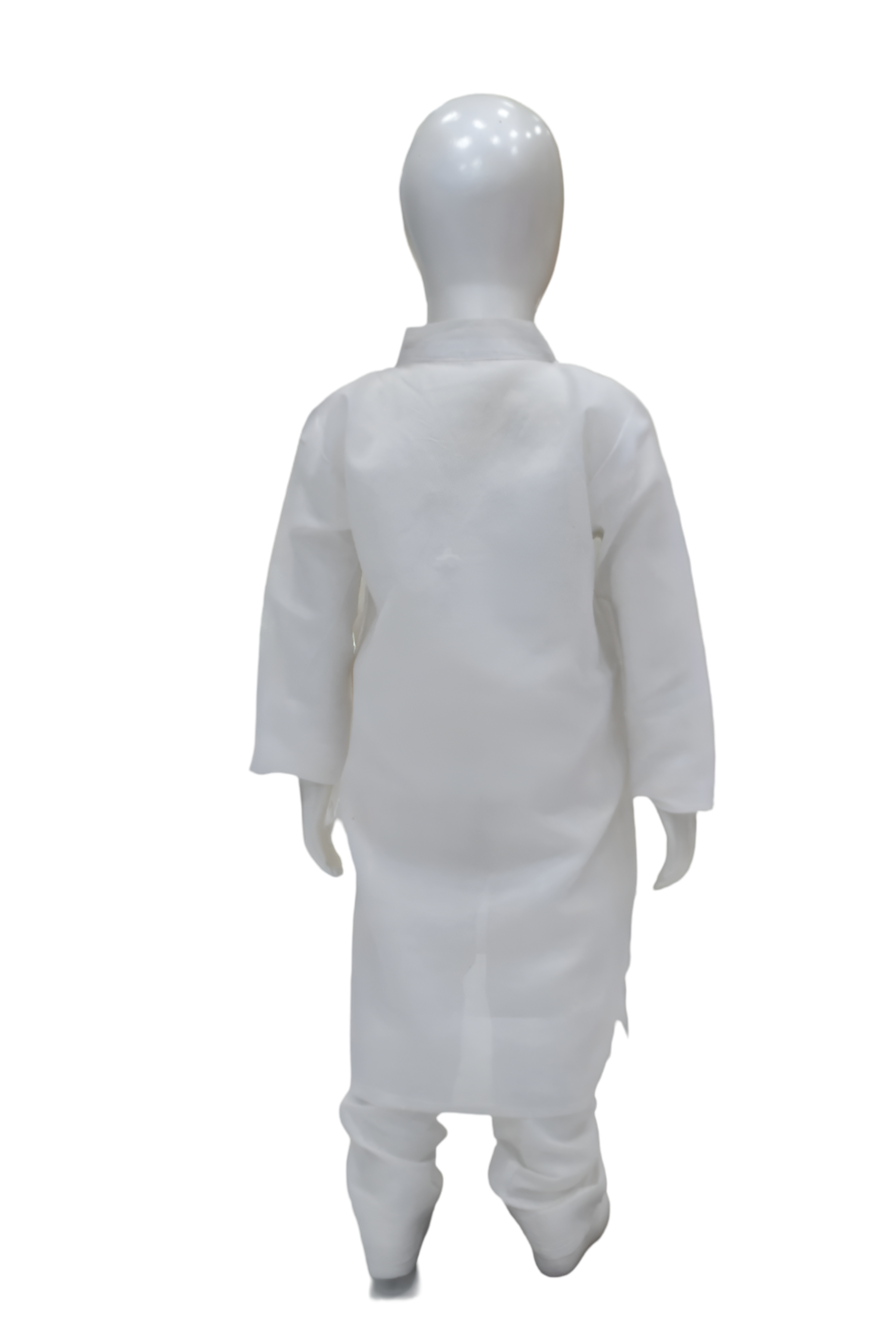 Silakaari Kids White Lucknowi Pure Cotton Kurta Pajama Set For Boys