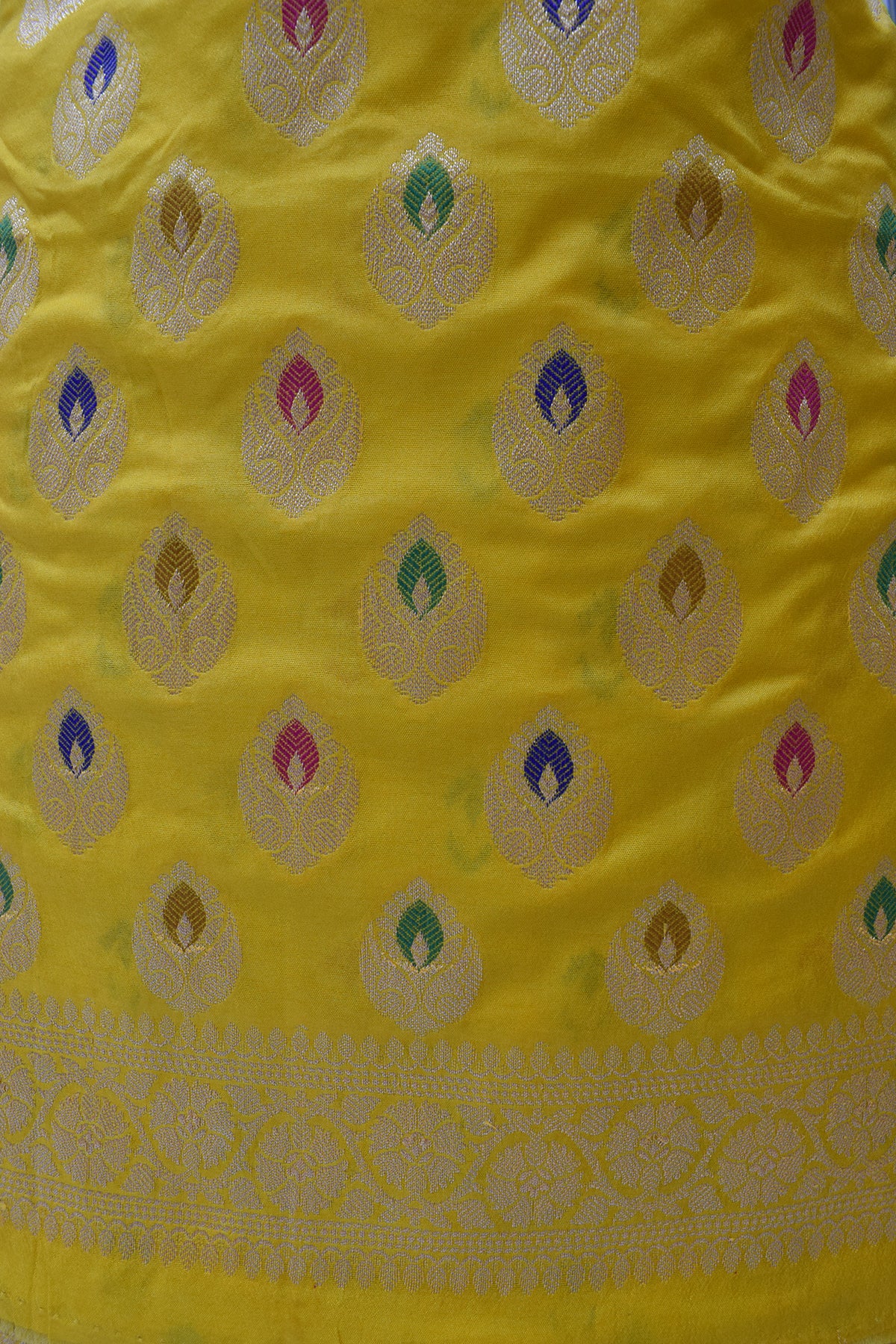 Silakaari Women's Plus Size Zari Banarasi Silk Unstitched Dress Material