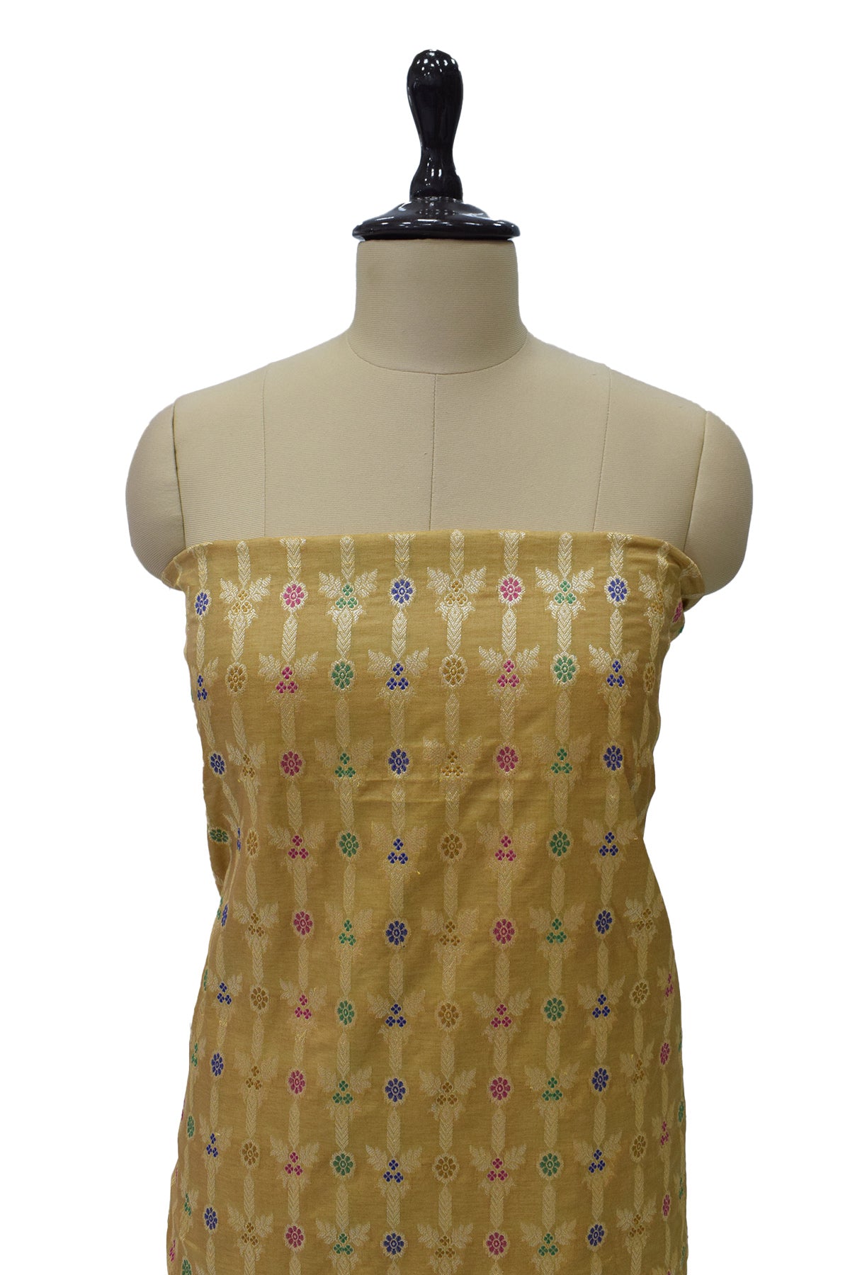 Silakaari Women's Plus Size Zari Banarasi Silk Unstitched Dress Material