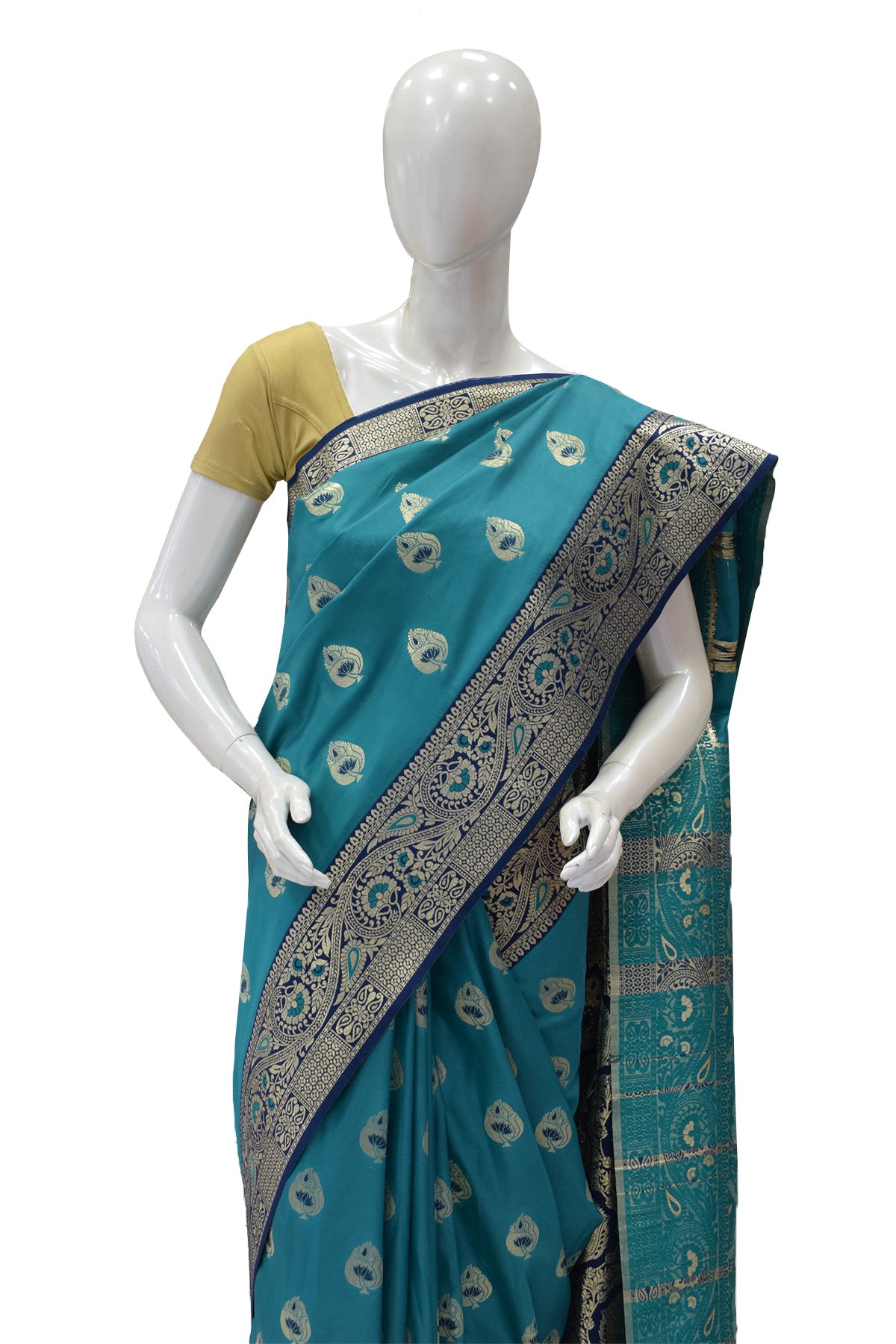 Silakaari Women's Heavy Zari Lacy Border Fancy Banarasi Saree