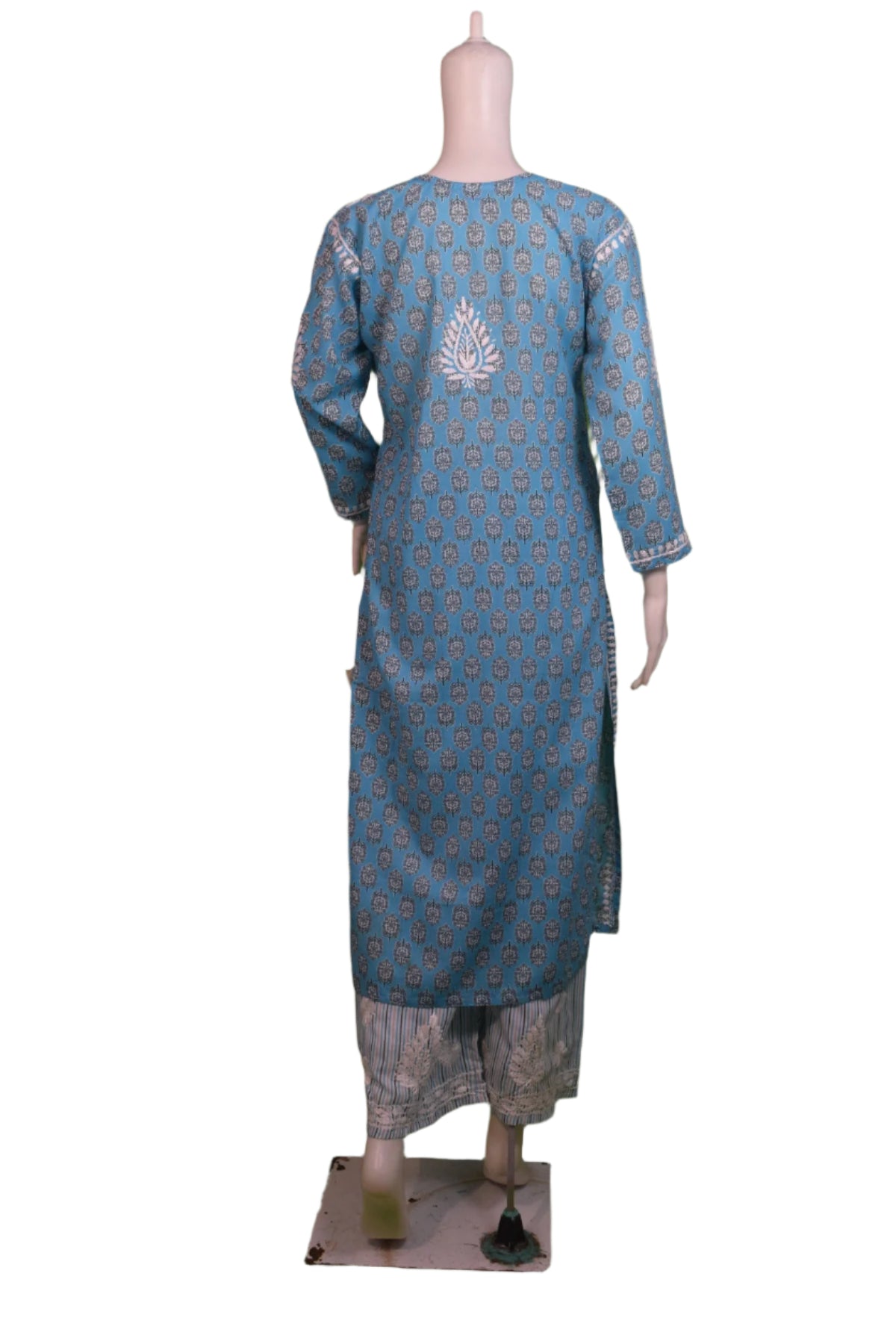 Silakaari Women's Pure Cotton Printed Lucknowi Kurti Pant Premium Set