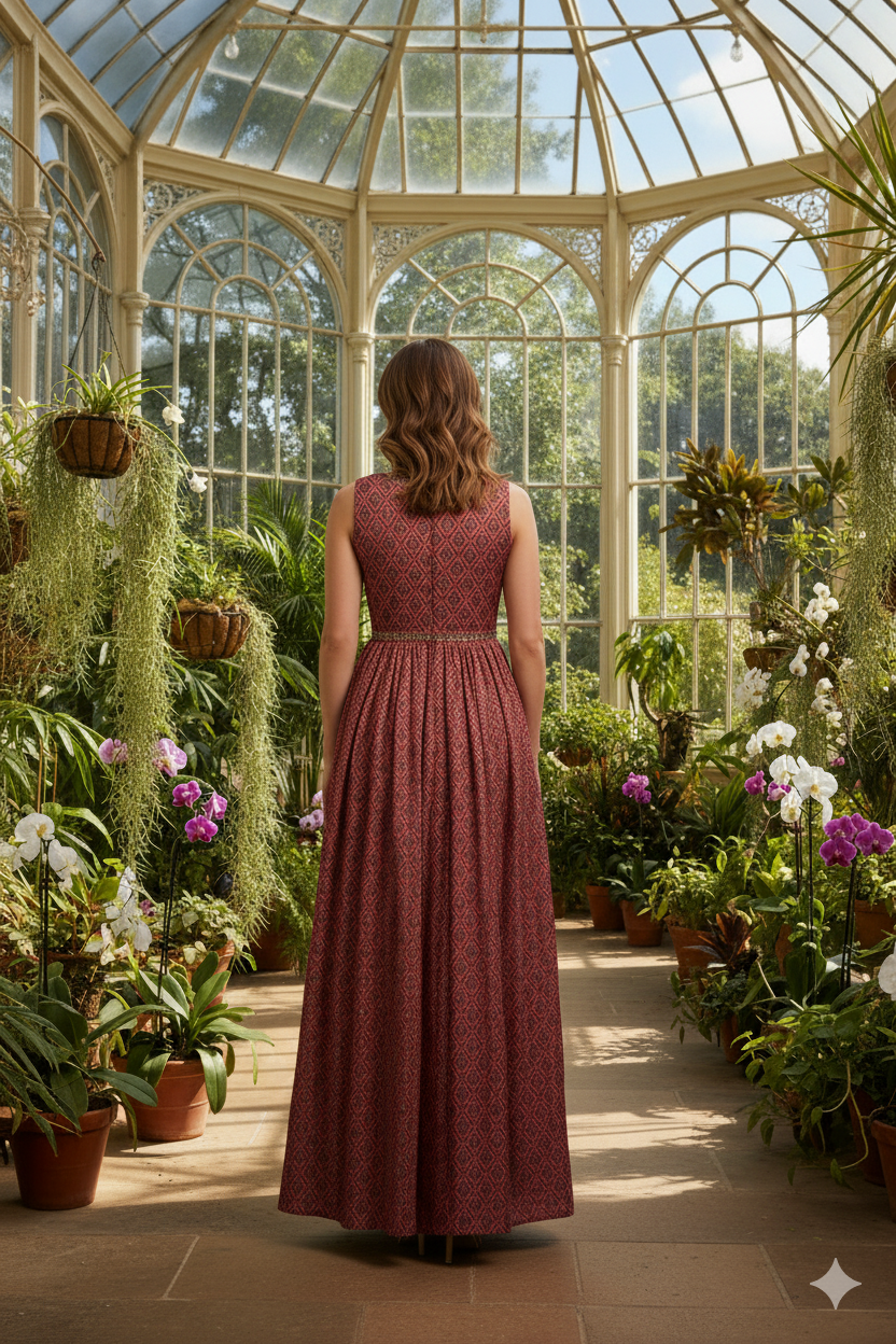 Silakaari Party Wear Brown Designer Ethnic Gown Dress