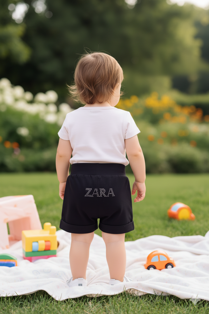 Silakaari Kids Zara Solid Shorts For Girls