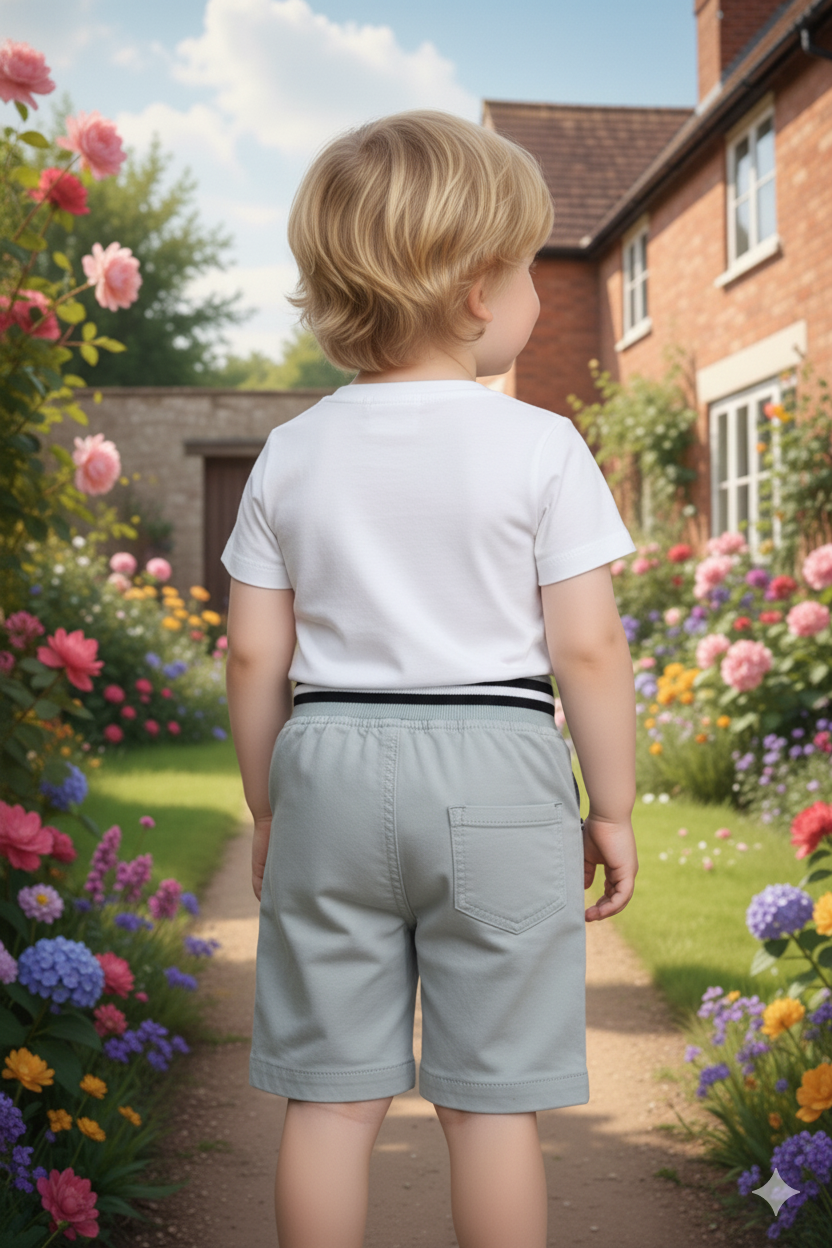 Silakaari kids Inner Elastic in Stretchable Denim Fabric Regular Fit Shorts for boys