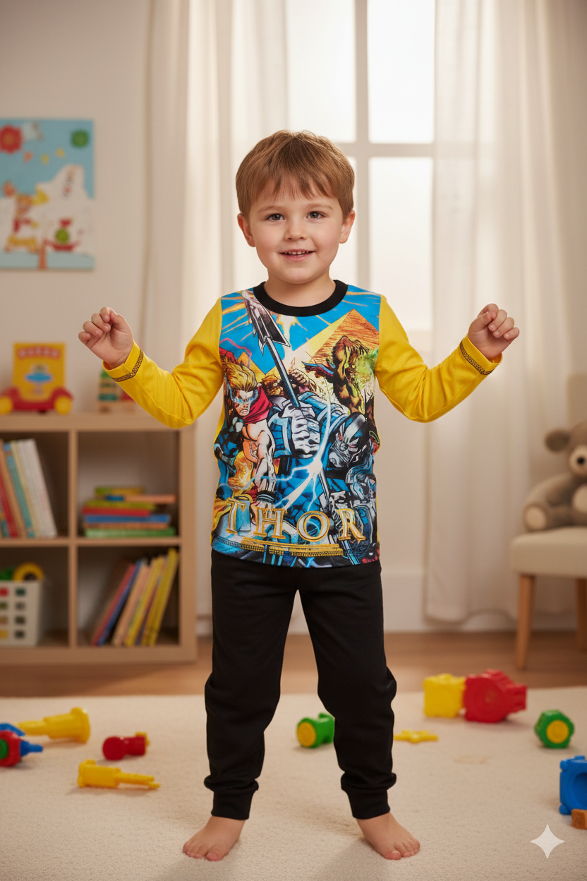 Silakaari Kids Thor Printed Fancy Combo Set For Boys