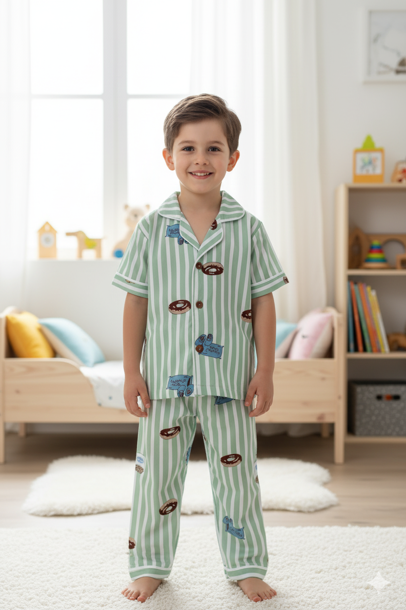 Silakaari Kids Casual Printed Night Dress For Boys & Girls