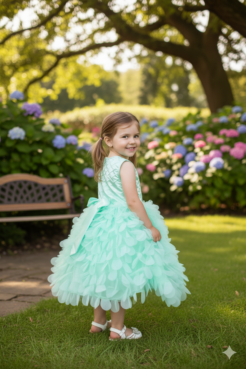 Silakaari Naima Kids Floss Sleeveless Party Balloon Organza Frock For Girls