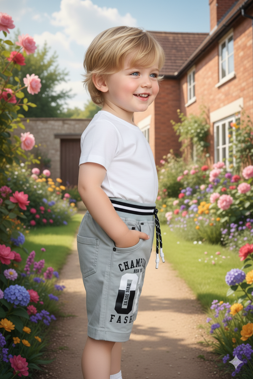 Silakaari kids Inner Elastic in Stretchable Denim Fabric Regular Fit Shorts for boys