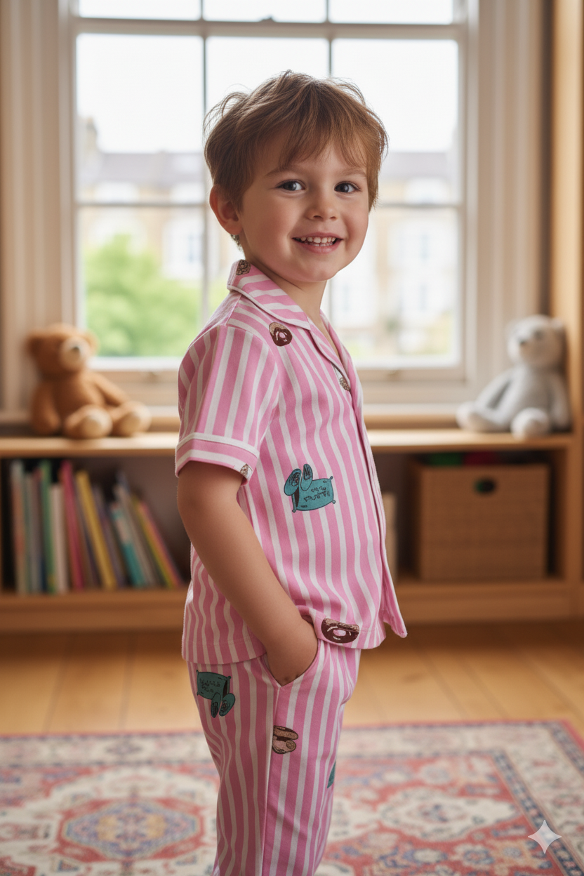 Silakaari Kids Casual Printed Night Dress For Boys & Girls