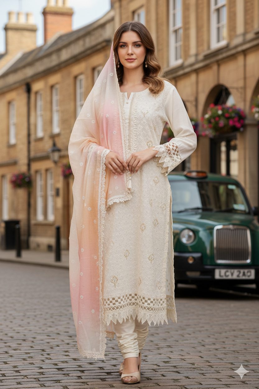 Silakaari Women's Pure Georgette Fancy Latkan Gota Sequin Readymade Dress