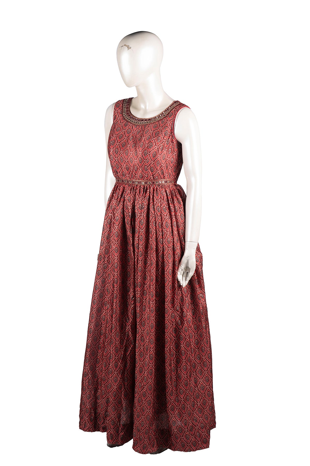 Silakaari Party Wear Brown Designer Ethnic Gown Dress