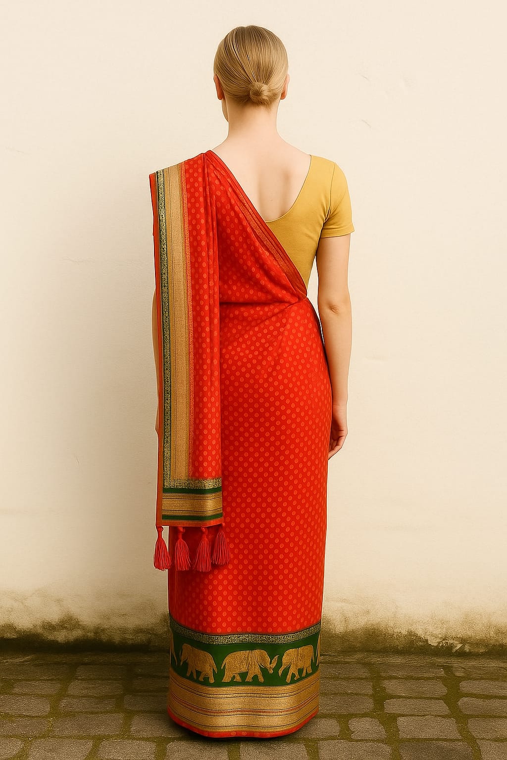 Silakaari Shaan Pink-Green Elephantt Zardosi Heavy Bridal Silk Saree