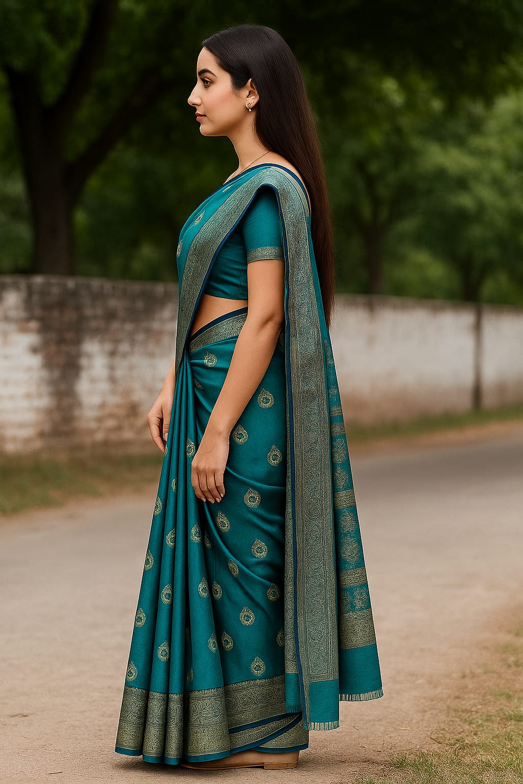 Silakaari Women's Heavy Zari Lacy Border Fancy Banarasi Saree