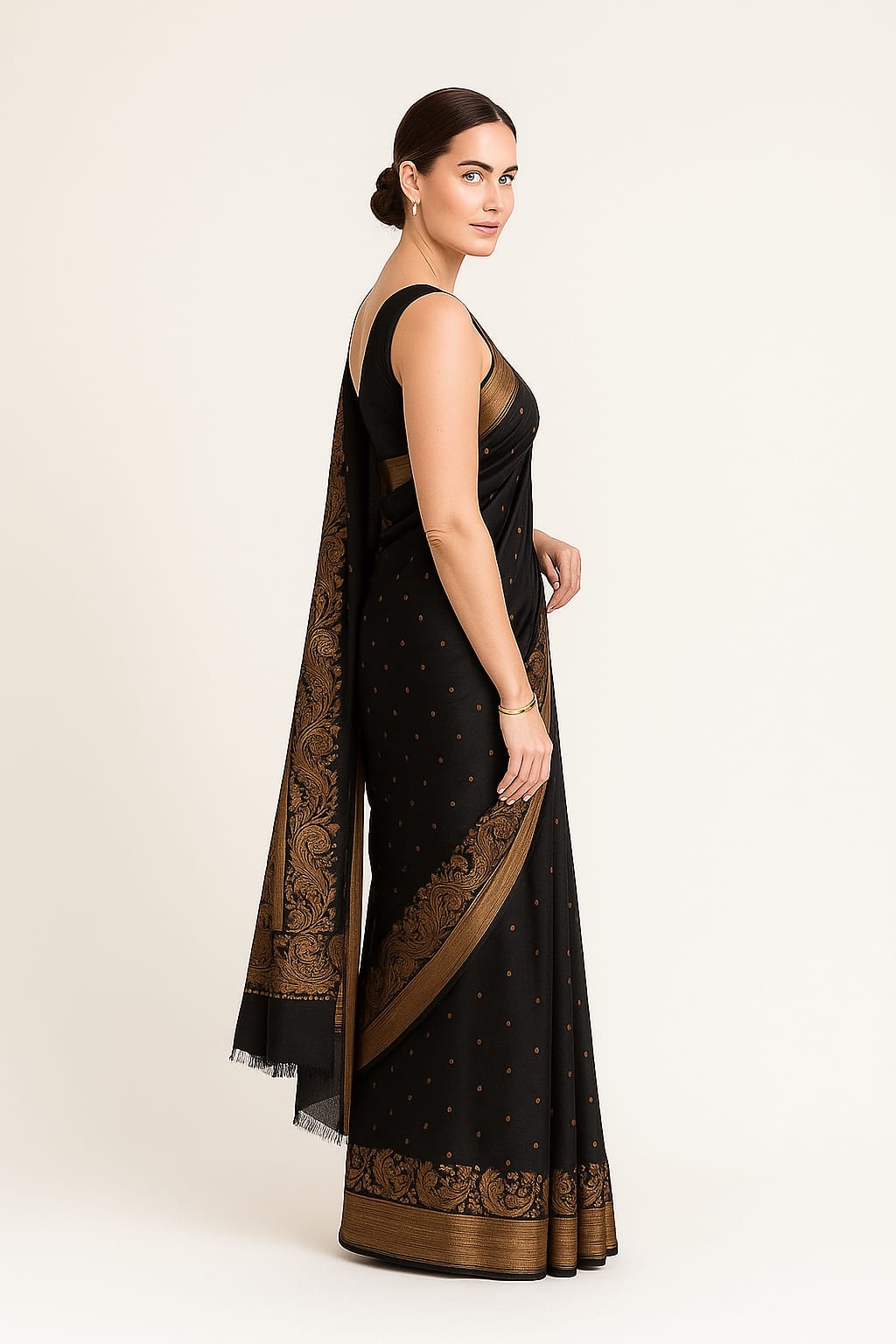 Silakaari Divine Black Soft Jacquard Banarasi Saree