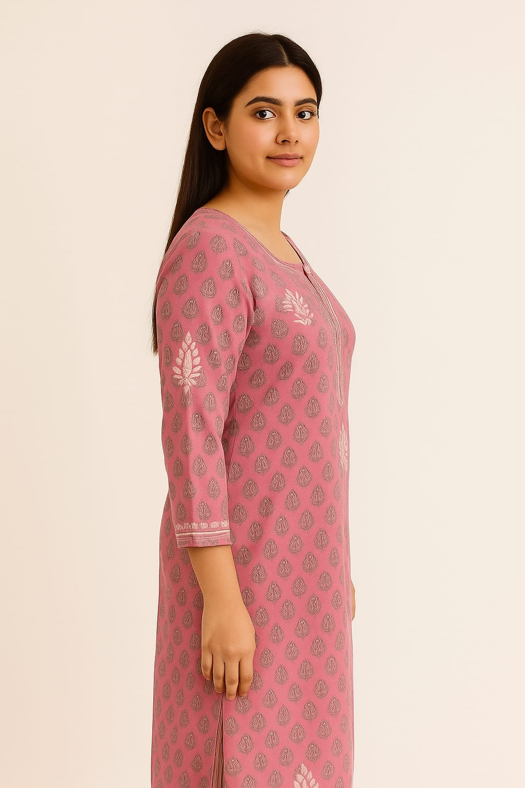 Silakaari Women's Pure Cotton Printed Lucknowi Kurti Pant Premium Set