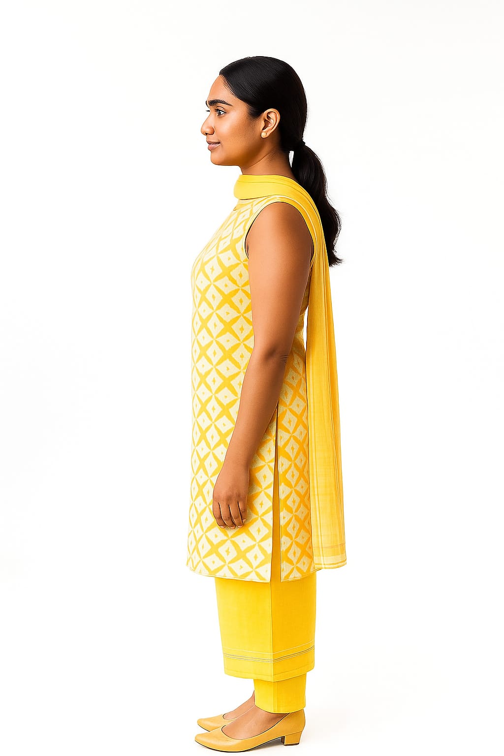 Silakaari Dhani Beige-White Patch Super Delux Premium Lucknowi Unstitched Dress Material