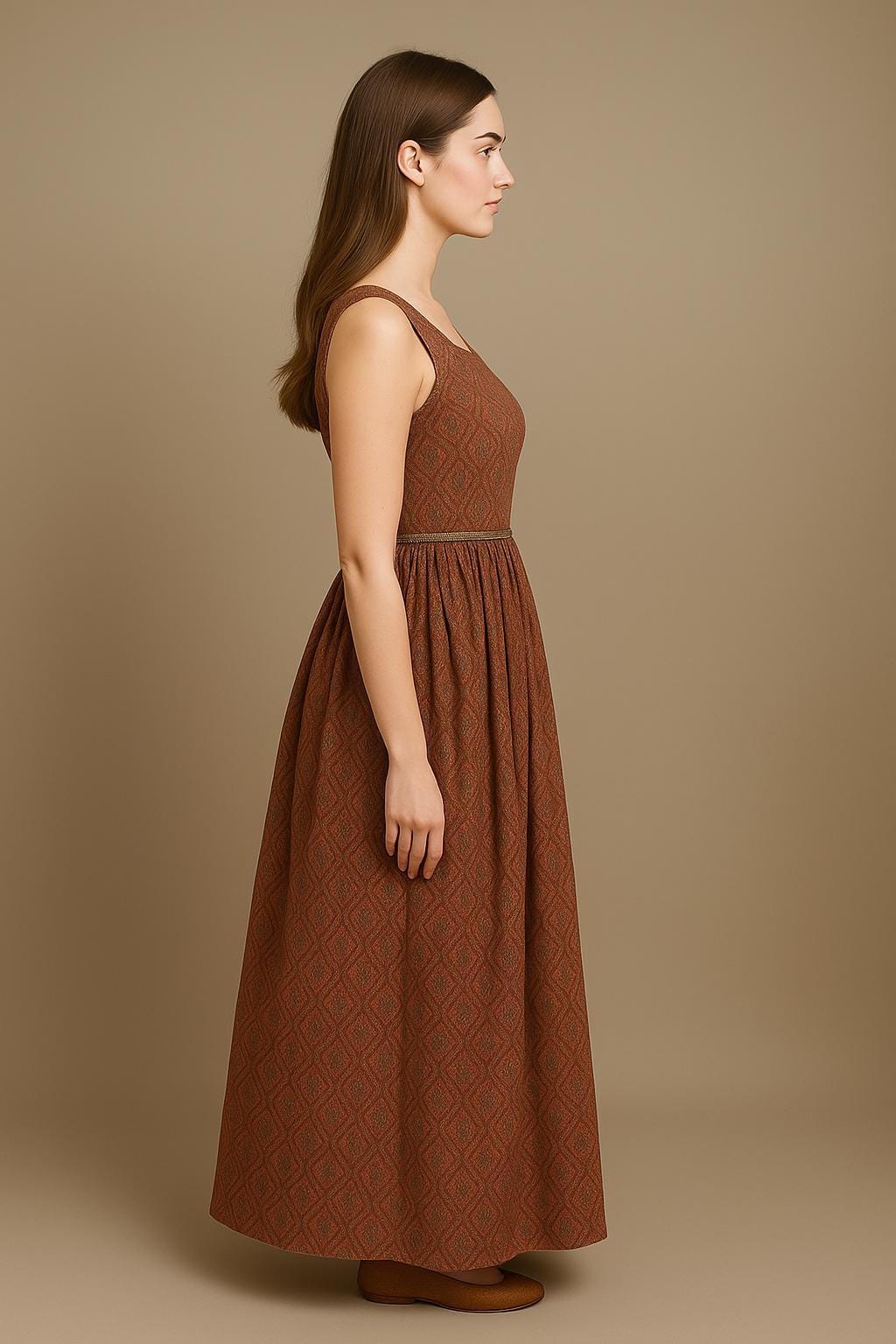 Silakaari Party Wear Brown Designer Ethnic Gown Dress