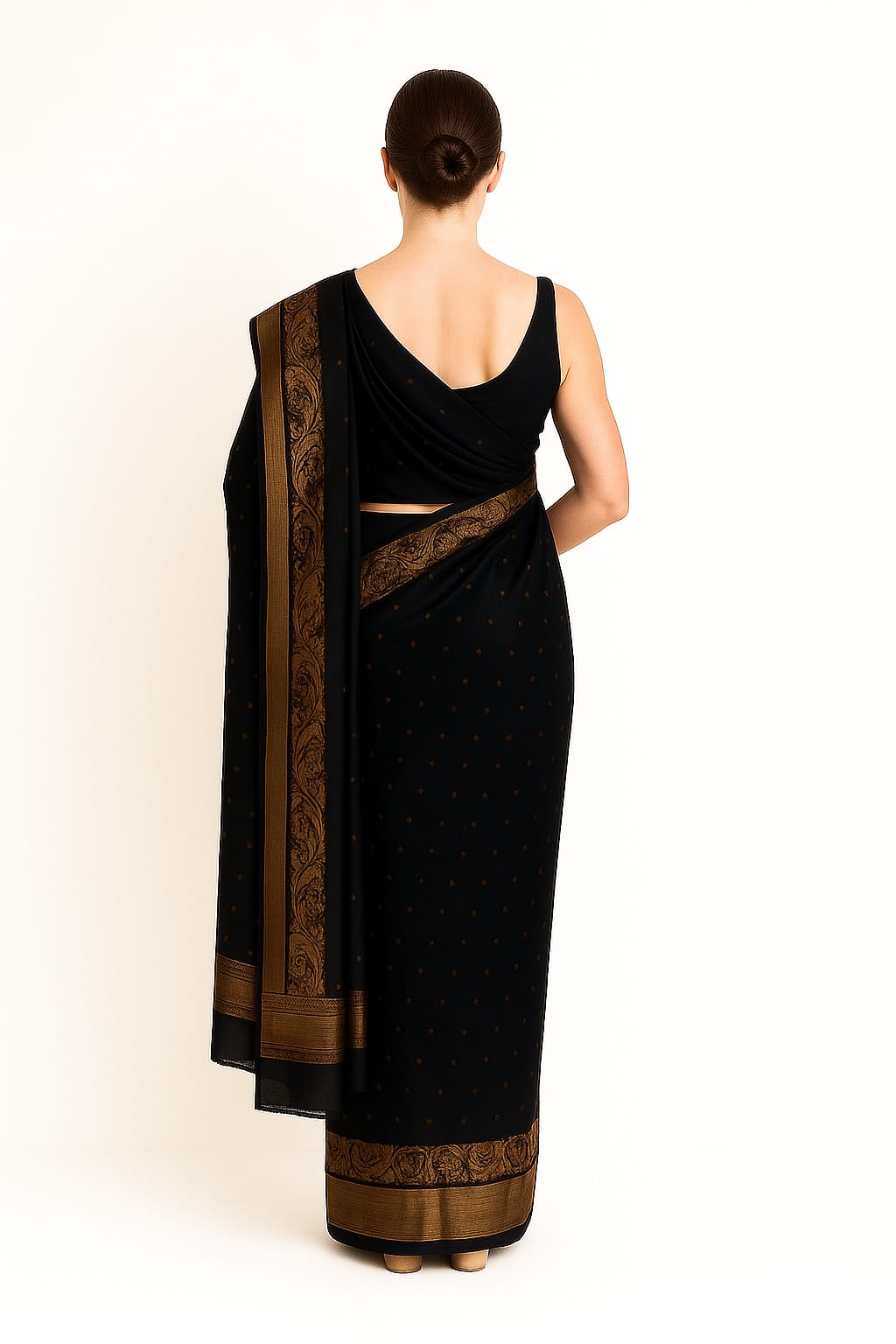 Silakaari Divine Black Soft Jacquard Banarasi Saree