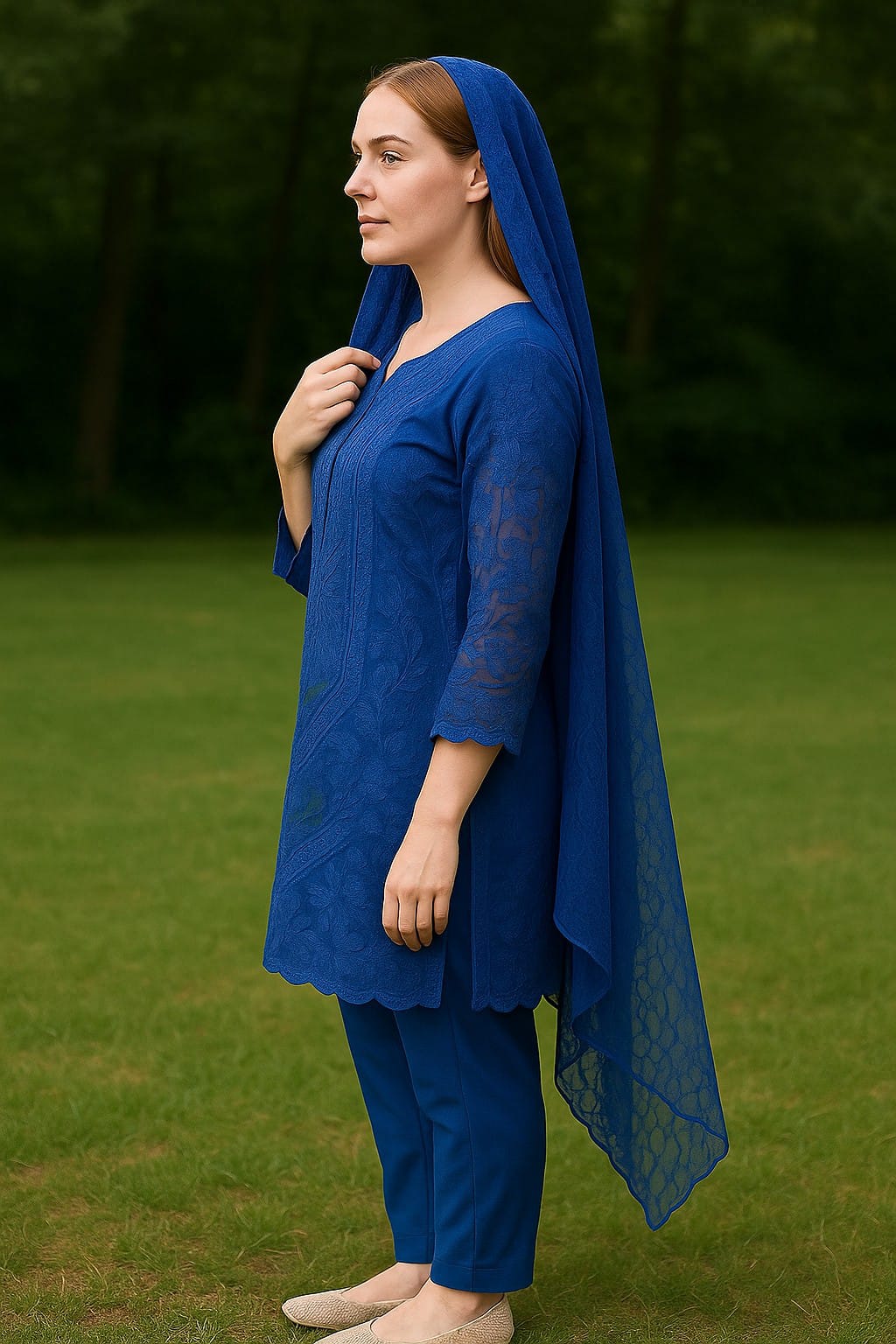 Silakaari Mehwish Pure Organza Heavy Patch Premium Pakistani Ready-Made Dress