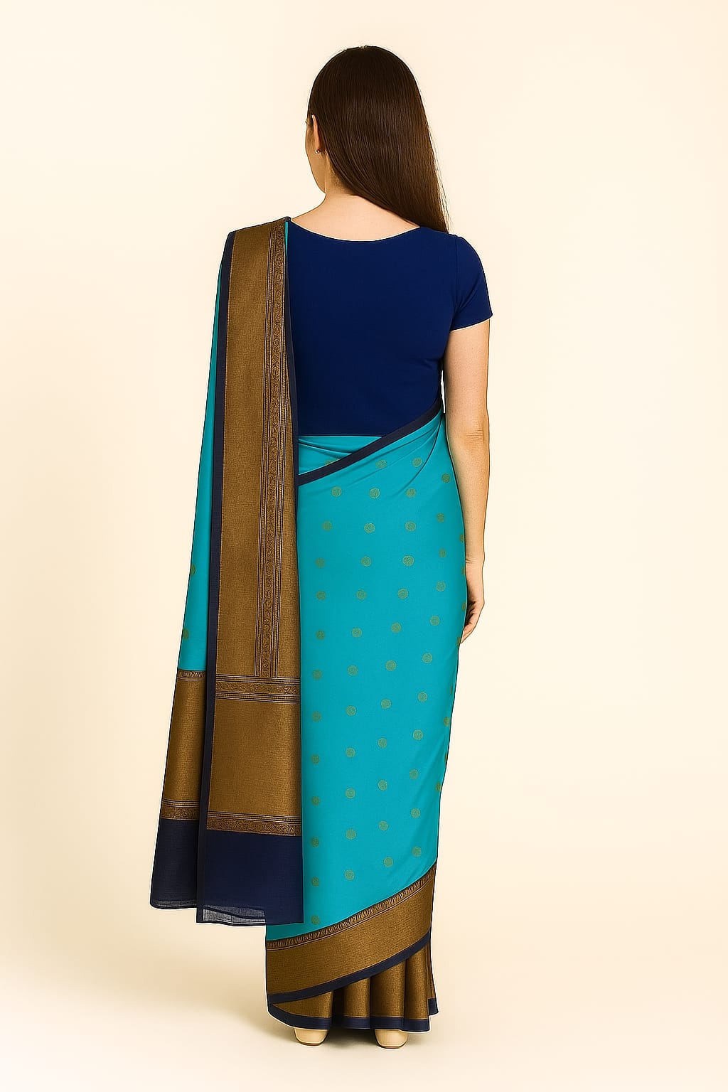 Silakaari Women's Blue Banarasi Hand Zari work Organza saree