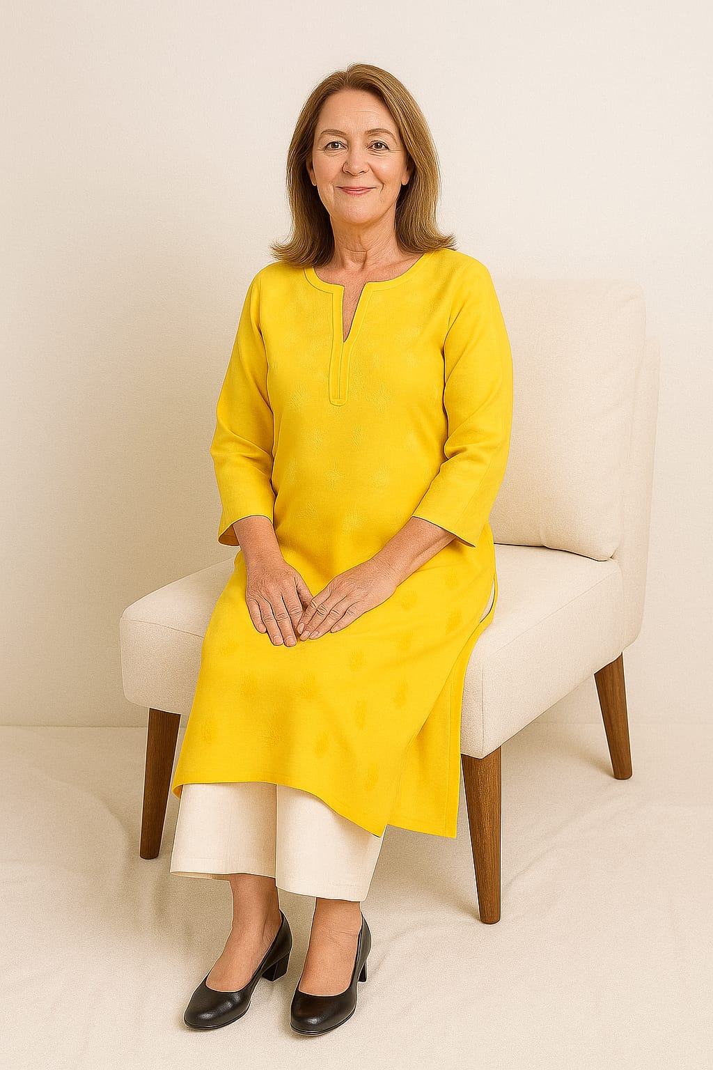Silakaari women's Pure Viscose Self Thread Heavy Lucknowi Glance Long Kurti