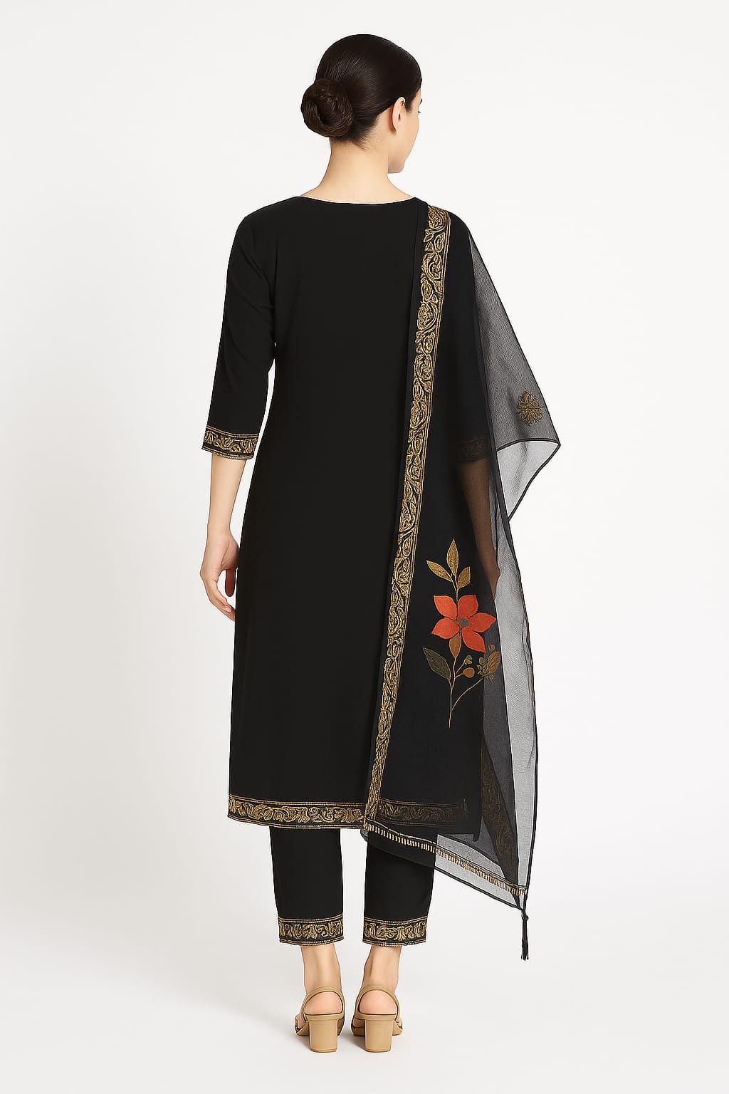 Silakaari Women's Heavy Sequin Work Festive Kurti Pant Dupatta Set