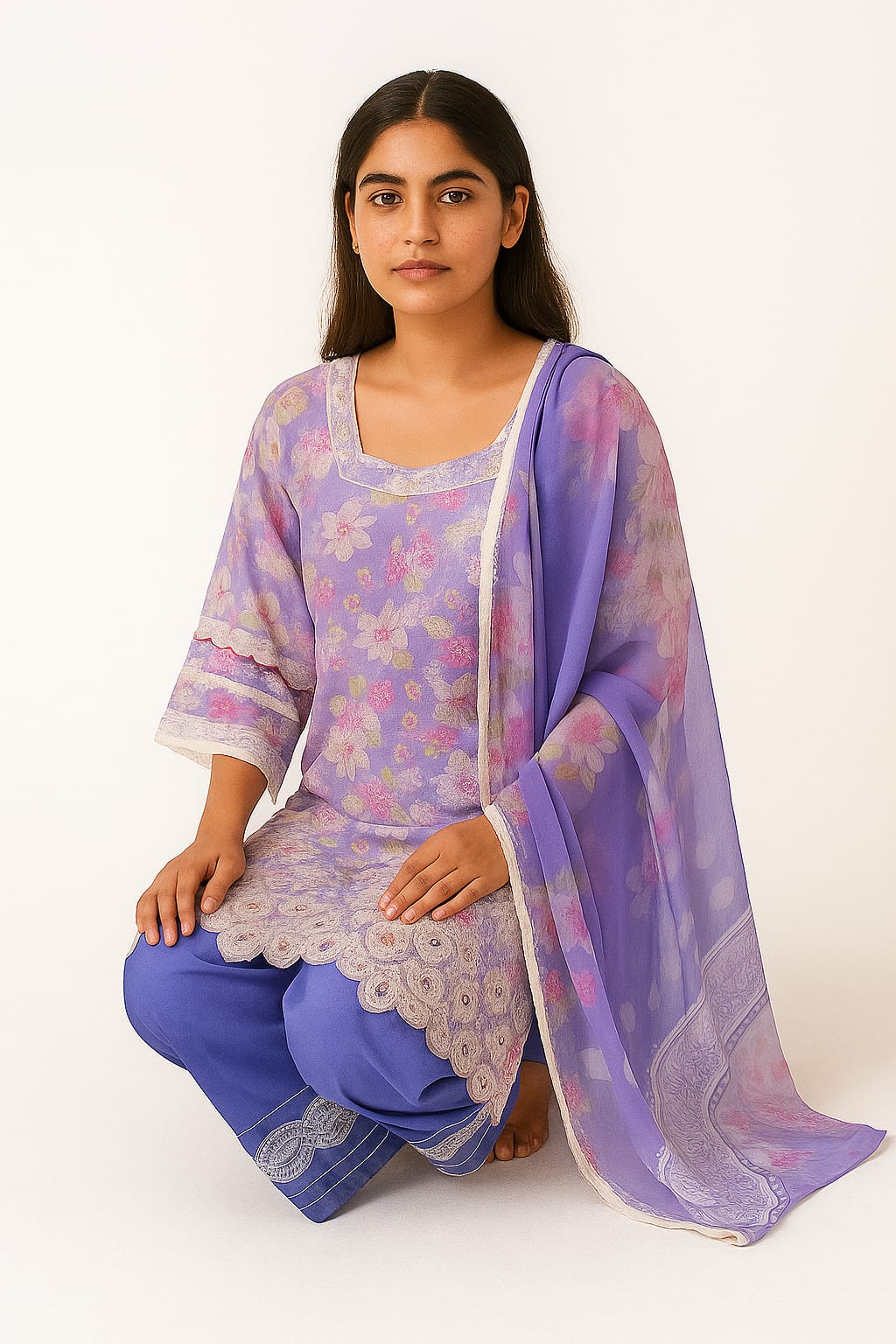 Silakaari Gumaan Pure Lawn Lalick Superior Organza Patch Work Embroidery Pakistani Ready-Made Dress