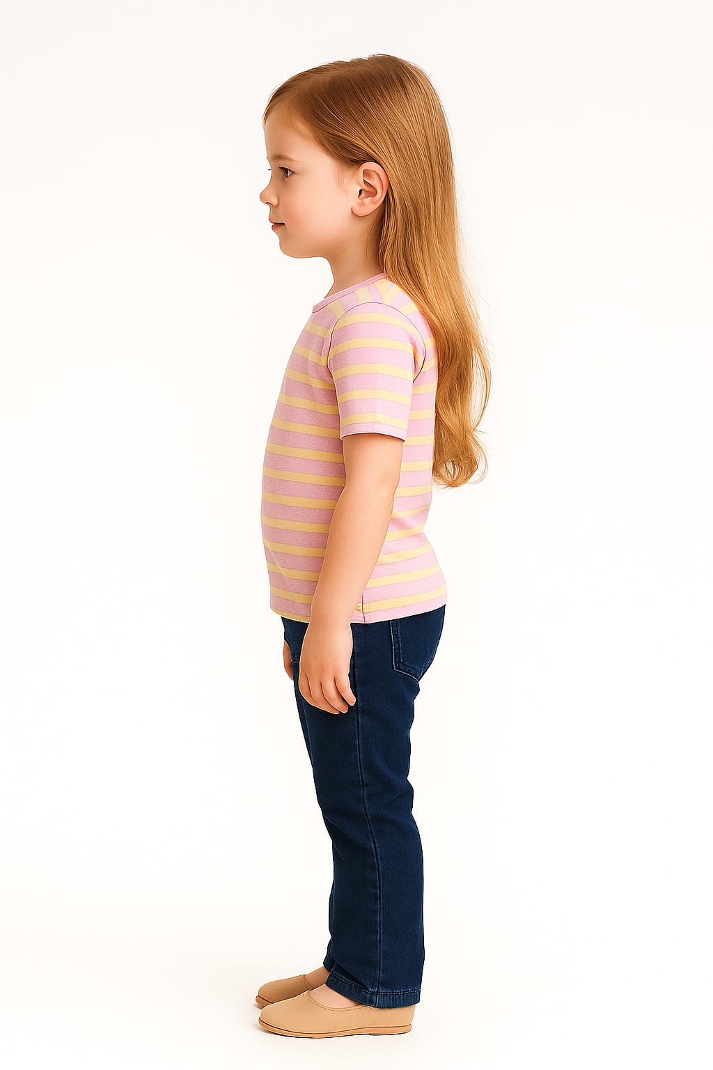 Silakaari Alvira Pink Kitty T-Shirt With Blue bear printed Denim Jeans Set For Girls