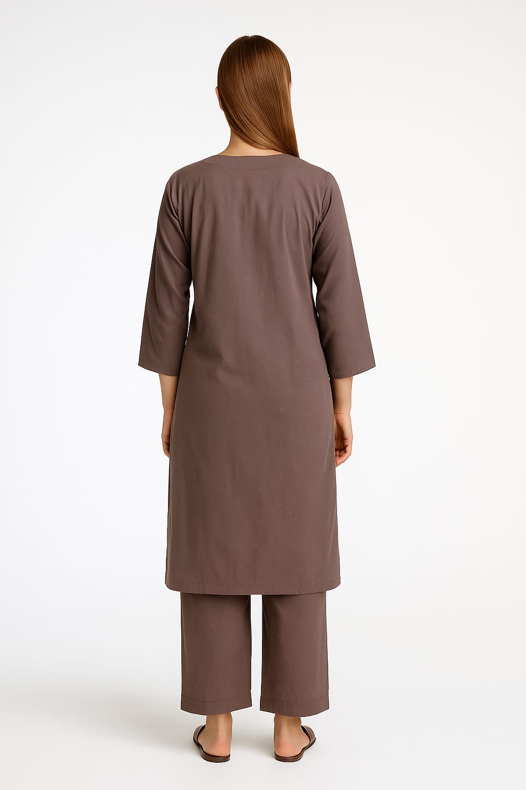 Silakaari Women's Pure Chanderi Golden Dots Kurti Palazzo Premium Lucknowi Set