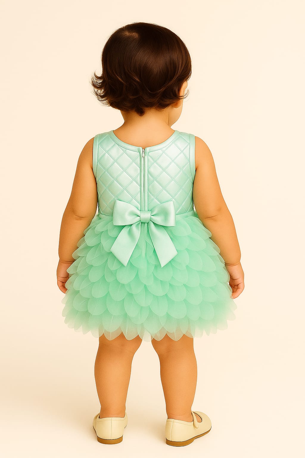 Silakaari Naima Kids Floss Sleeveless Party Balloon Organza Frock For Girls