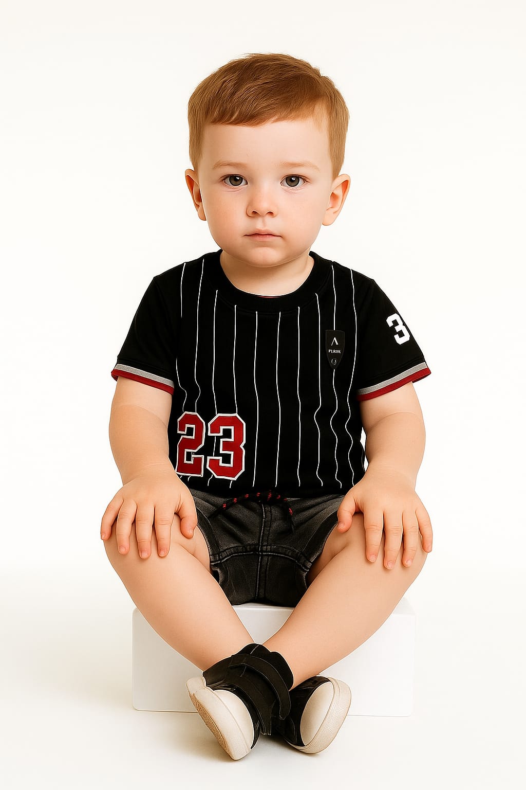 Silakaari Kids Denim Casual T-Shirt & Short Set For Boys
