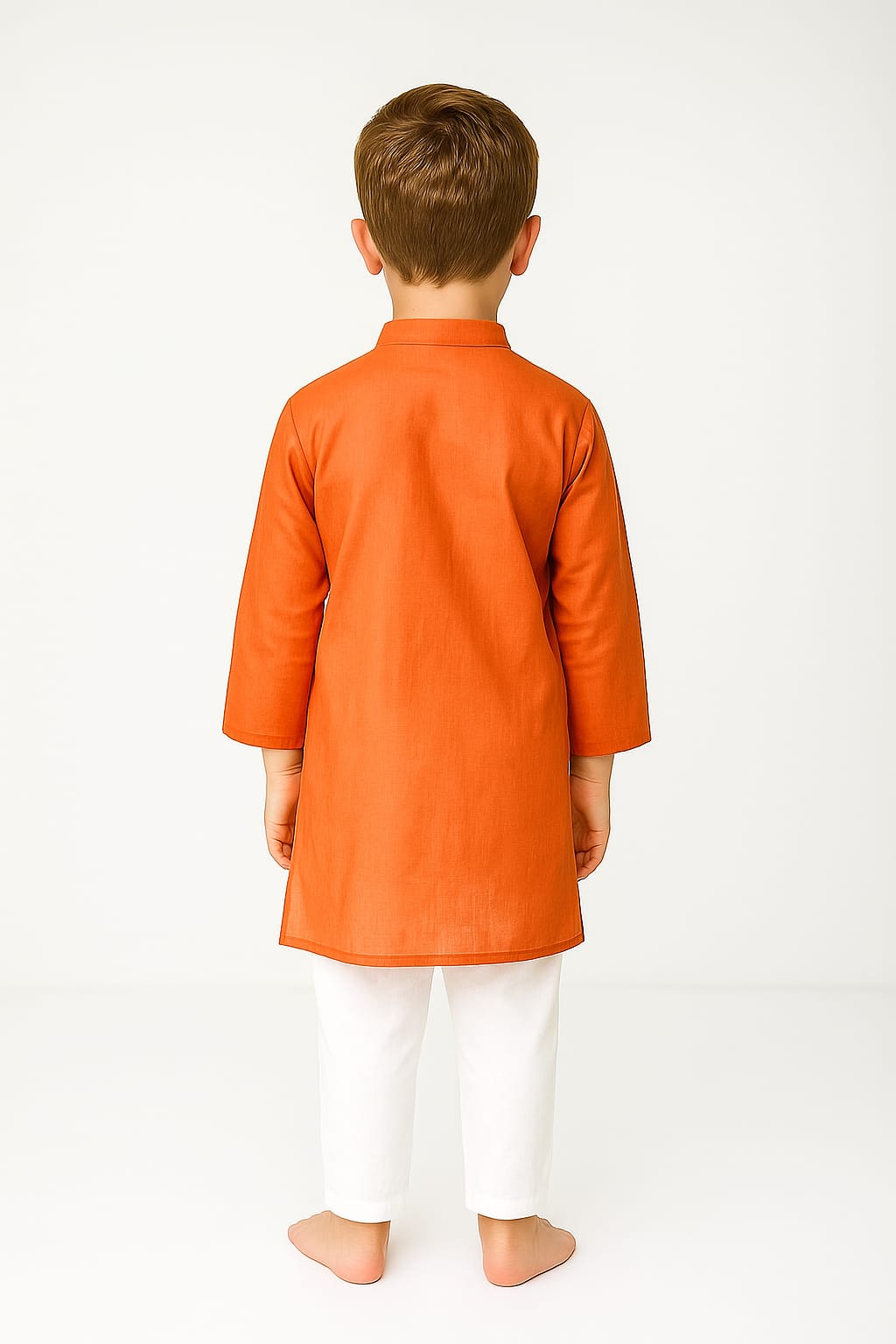 Silakaari Zohan Pink Pure Lucknowi Chikankari Kurta Pyjama Set For Boys