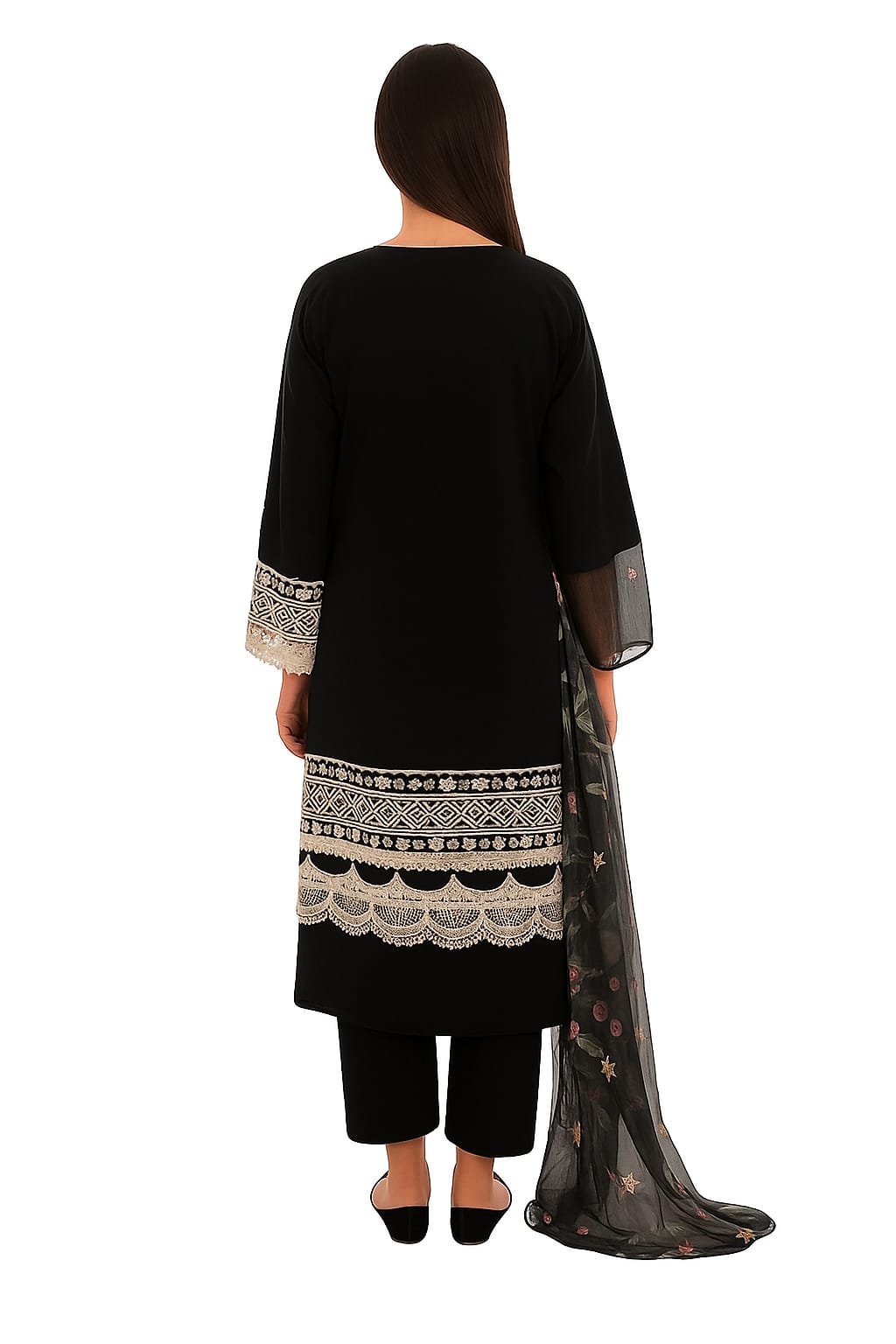 Silakaari Aarzoo Pure Lawn Heavy Embroidery Panel Cut Work Unstitched Suits