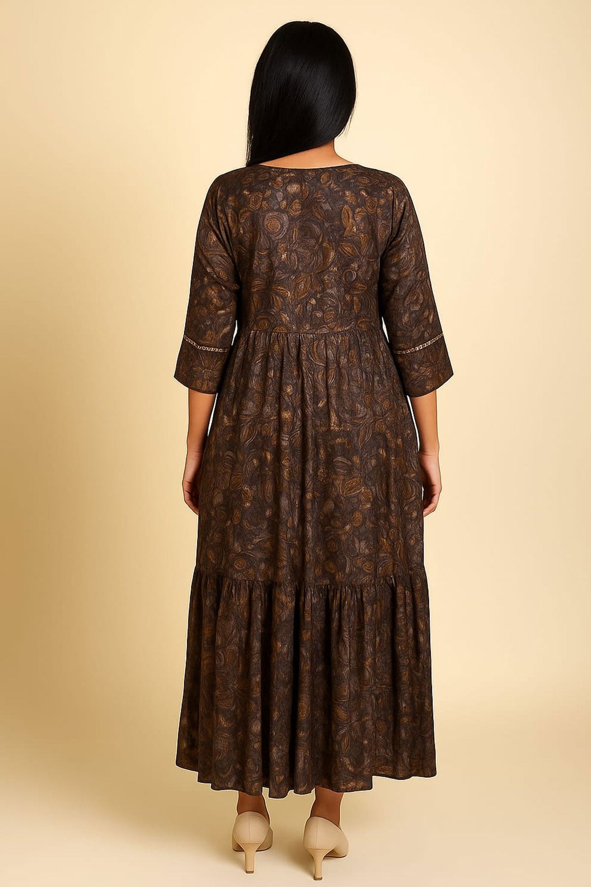 Silakaari Aziza Grey Premium Gota Sequin Frock Style Kurti