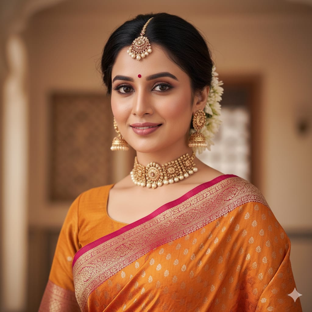 Silakaari Nazakat Sun Yellow Zardosi Hand Work Pure Silk Bridal Saree