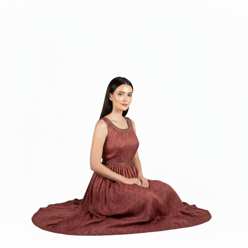 Silakaari Party Wear Brown Designer Ethnic Gown Dress