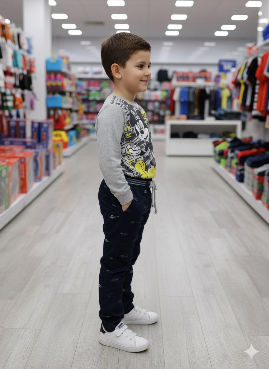 Silakaari Kids Grey Micky Printed Casual Full Sleeve For Boys