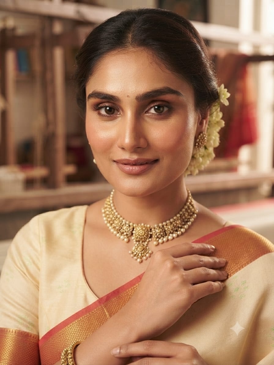 Silakaari Olivia Banarasi Zari Woven Malbari Premium Silk Saree – Rich Traditional Designer Saree with Zari Border