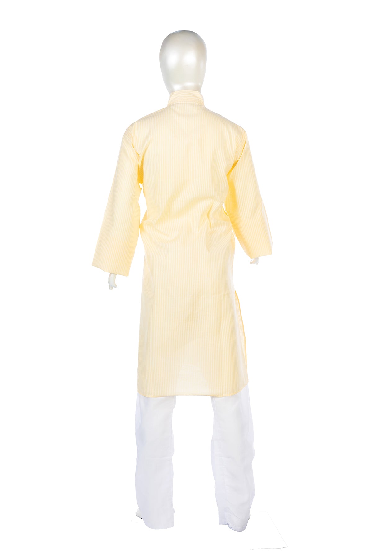 Silakaari Adwik Beige-White Pure Lucknowi Chikankari Kurta Pyjama Set For Boys