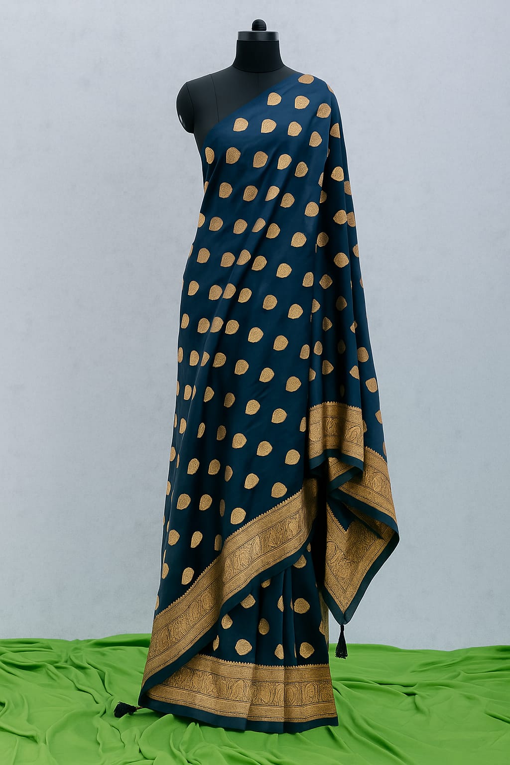Silakaari Women's Heavy Zari Lacy Border Fancy Banarasi Saree