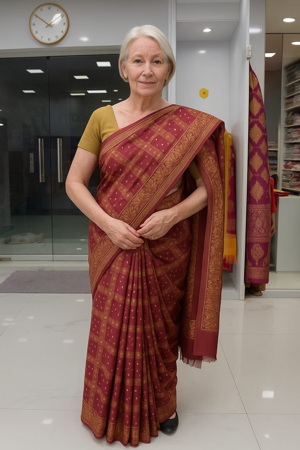 Silakaari Women's Bandhej Printed silk premium Saree