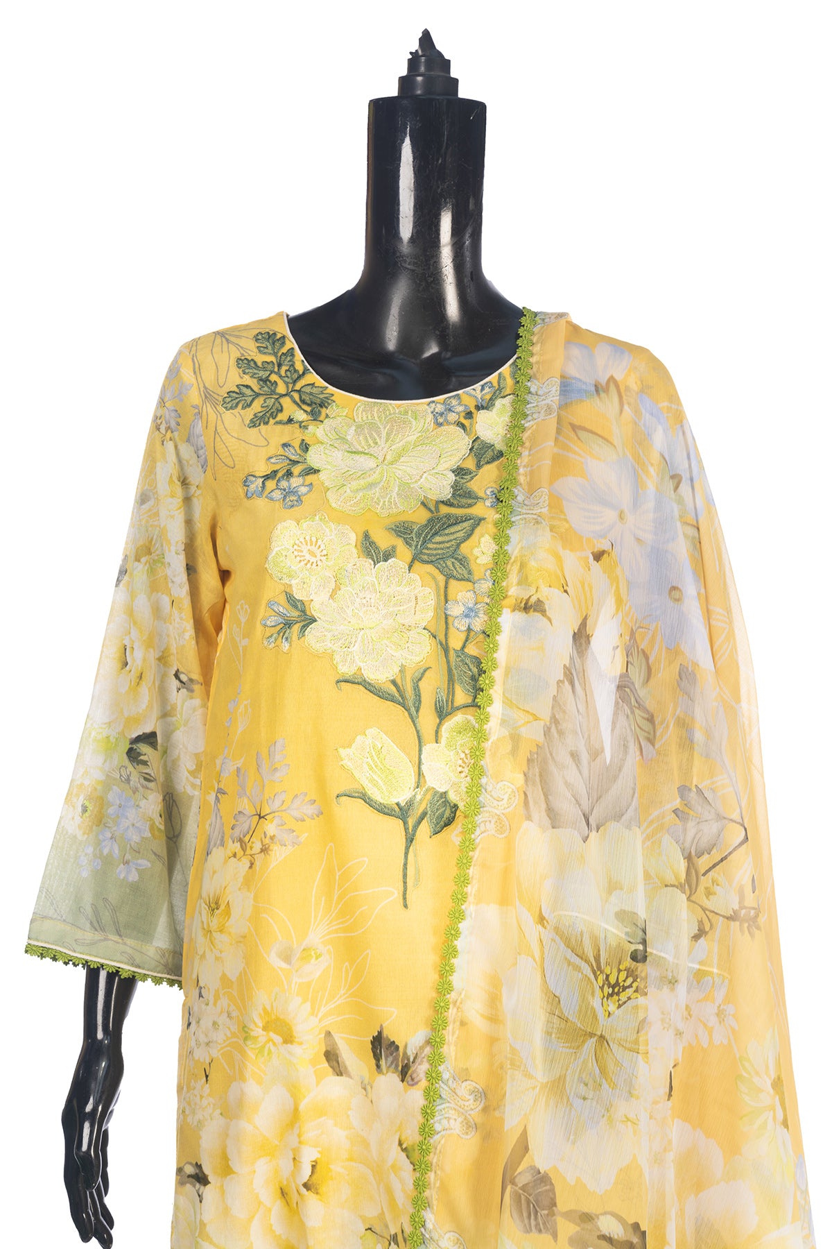 Silakaari Jadeed Pure Lawn PartyWear Organza Heavy Embroidery Pakistani Ready-Made Dress