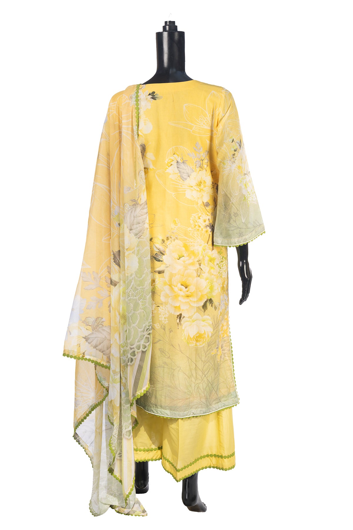 Silakaari Jadeed Pure Lawn PartyWear Organza Heavy Embroidery Pakistani Ready-Made Dress